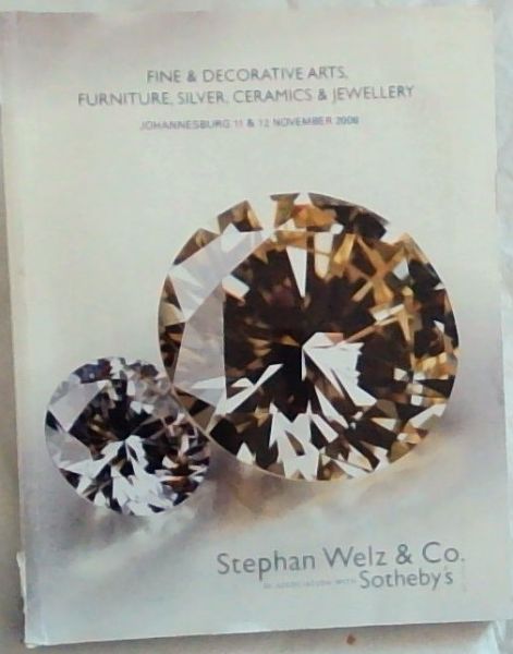 Stephan Welz & Co. Fine & Decorative Arts, Furniture, Silver, Ceramics & Jewellery. Johannesburg 11 & 12 November 2008