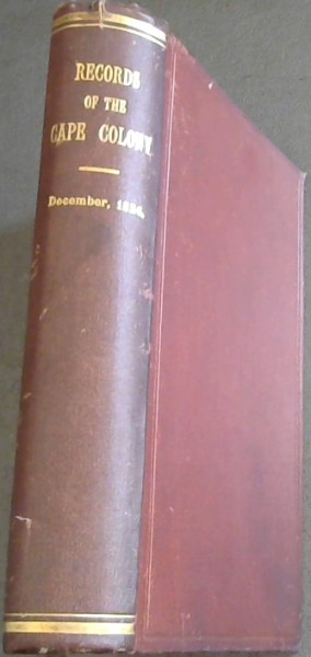 Records of the Cape Colony Volume 29, December 1826
