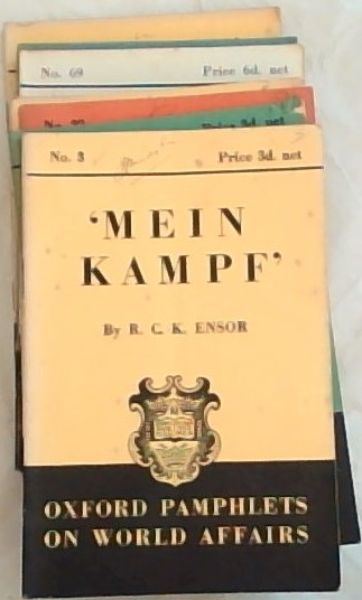 Oxford Pamphlets on World Affairs, No. 3; 21; 22; 23; 25; 26; 27; 28; 29; 35; 36; 69; 70; 71; 72