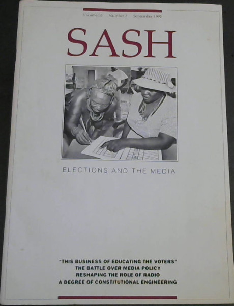 Sash :Elections and the Media : Volume 35 , Number 2. September 1992