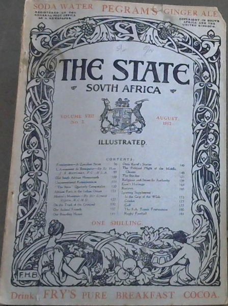 The State of South Africa : Vol. 8 No. 2. August 1912