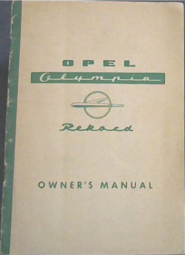 Opel Olympia Rekord Owners's Manual
