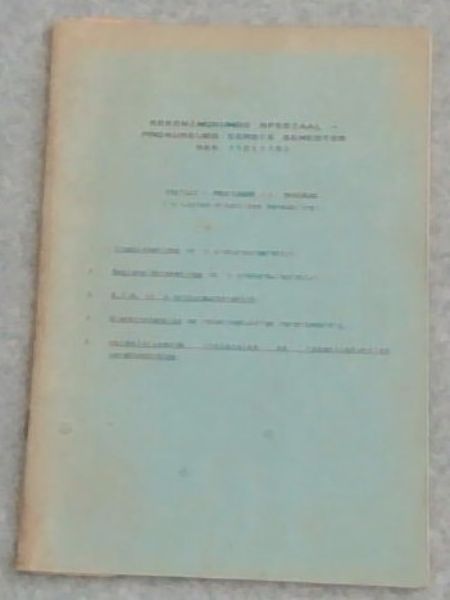 Rekeningkunde Spesiaal-Prokureurs Eerste Semester Rek 112[113]