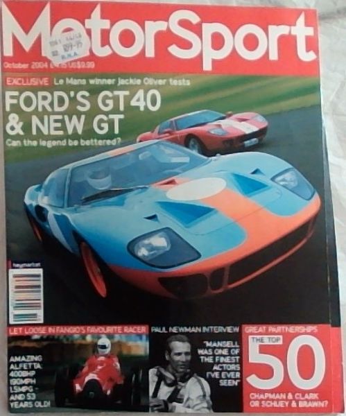 MotorSport: October 2004 Ford GT40 VS Ford GT