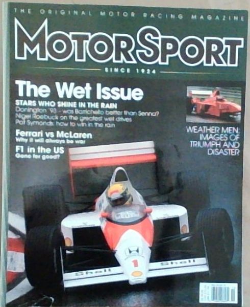 MotorSport: The Wet Issue: Ferrari Vs McLaren; Jo Ramirez; John Watson; Alfa Romeo GTA; Vol.83 No.10