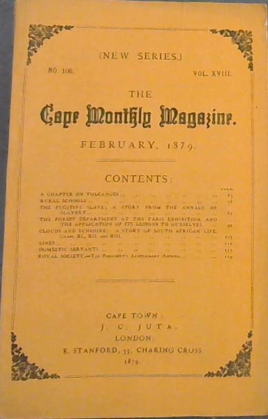 The Cape Monthly Magazine (Vol. 18, No. 106 only, February 1879)