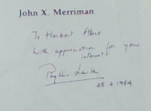 John X. Merriman; Paradoxical South African Statesman [signed]