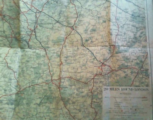 Geographia'' Four-Sheet Numbered Road Touring Map of Engalnd & Wales