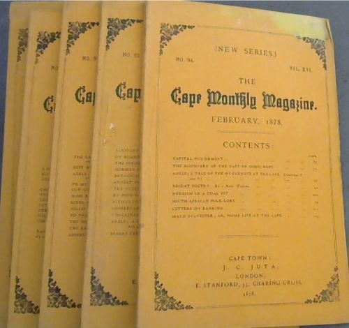The Cape Monthly Magazine : Volume 16 No. 94, 95, 97, 100, 101
