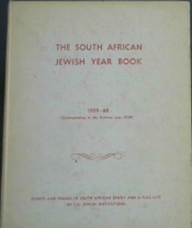 The South African Jewish Year Book 1959-60