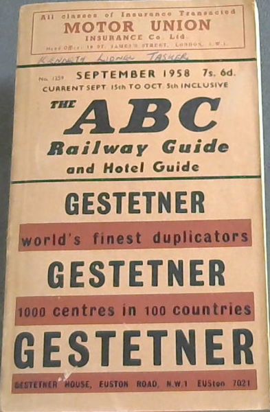 The ABC Railway Guide and Hotel Guide September 1958