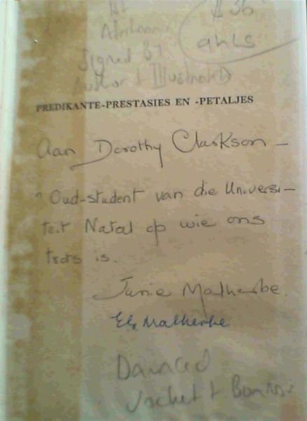 Predikante-Prestasies en -Petaljes