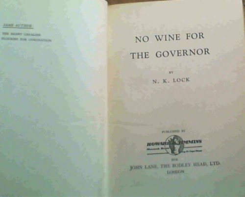 No Wine for the Governor