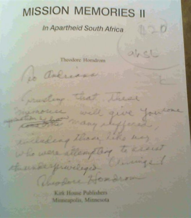 Mission Memories II: In Apartheid South Africa