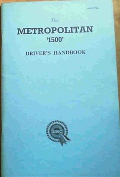 The Metropolitan '1500' Driver's Handbook AKD1776A