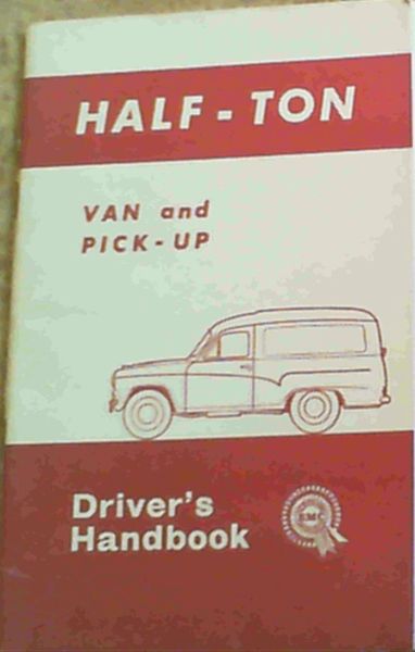 Half-ton Van and Pick-up Driver's Handbook AKD3385