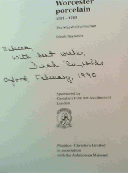 Worcester Porcelain: Marshall Collection (Ashmolean-Christie's Handbooks)