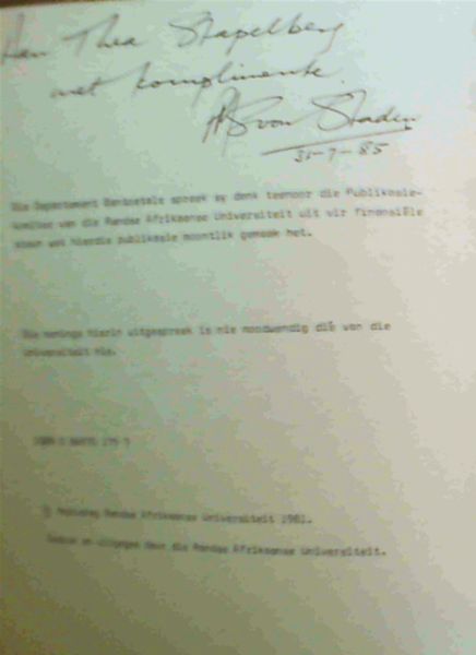 Opstelle oor Taalen en Letterkunde (Departement Bantoetale) - Opgedra aan prof. dr. J.A. Ferreira by sy aftrede