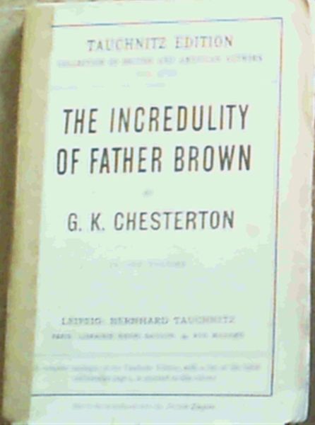 The Incredulity of Father Brown in one volume