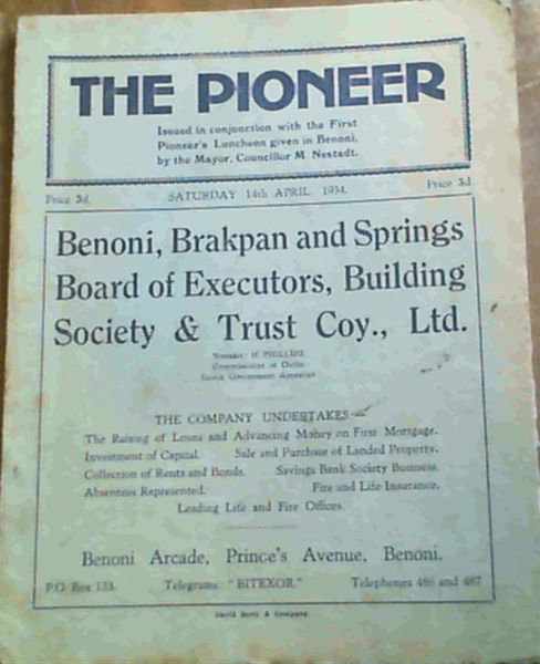 The Pioneer : Saturday, 14th April 1934