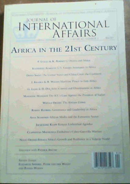 Journal of International Affairs Spring/ Summer 2009 Vol 62, Number 2: Africa in the 21st Century