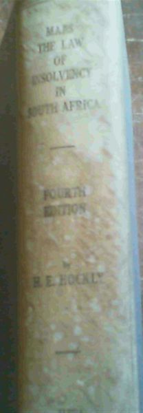 Mars, The Law of Insolvency in South Africa