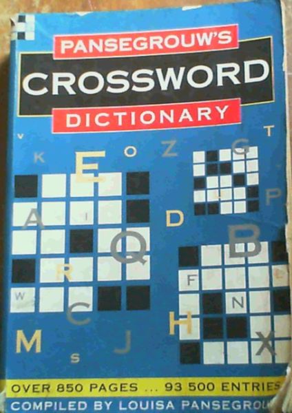 Pansegrouw's Crossword Dictionary