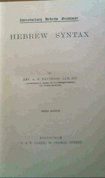 Hebrew Syntax