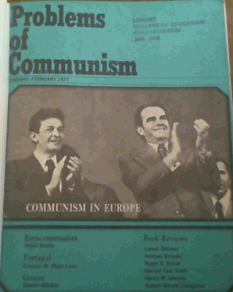 Problems of Communism January-February 1977-November-December 1977