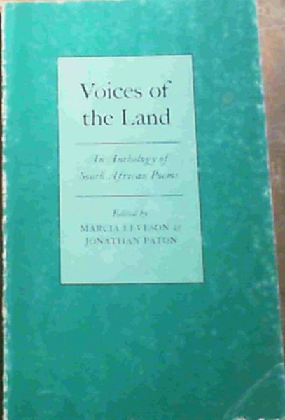 Voices of the land: An Anthology of South African Poems