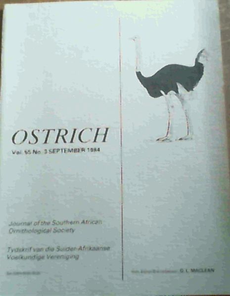 Ostrich Vol. 55 No. 3 September 1984