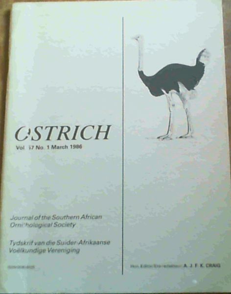 Ostrich Vol. 57 No. 1 March 1986