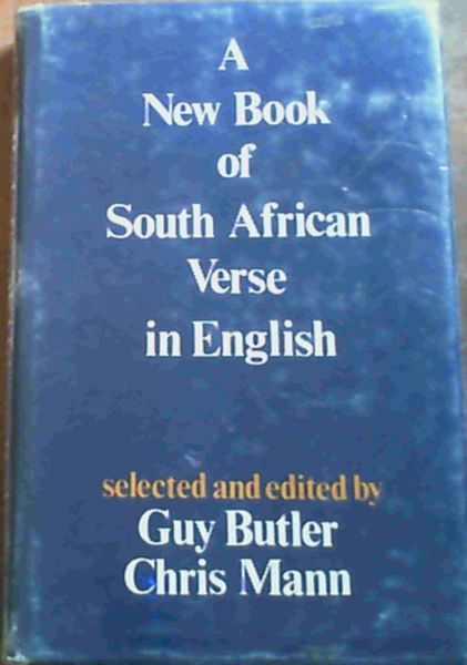 A New Book of South African Verse in English
