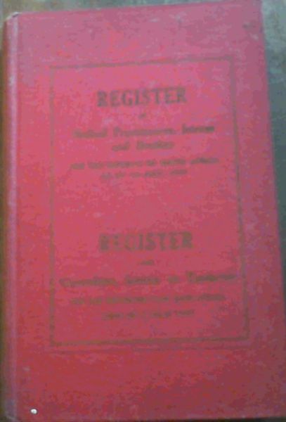 Register of Medical Practitioners, Interns and Dentists for the Republic of South Africa as at 1st July 1970 / Register van Geneeshere, Interns en Tandartse vir die Republiek van Suid-Afrika soos op 1 Julie 1970