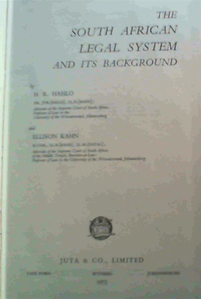 Image for The South African Legal System and Its Background The South African Legal System and Its Background