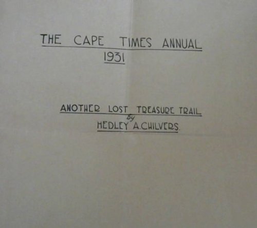 Another Lost Treasure Trail - The Cape Times Annual 1931