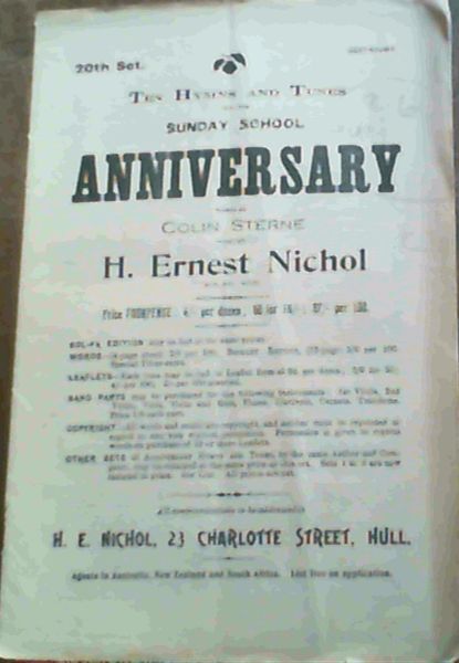 Ten Hymns and Tunes for the Sunday School Anniversary - 20th set