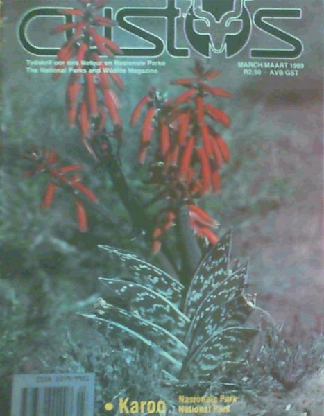 Custos: Tydskrif oor ons Natuur en Nasionale Parke / The National Parks and Wildlife Magazine - March / Maart 1989 Vol 17 No 12