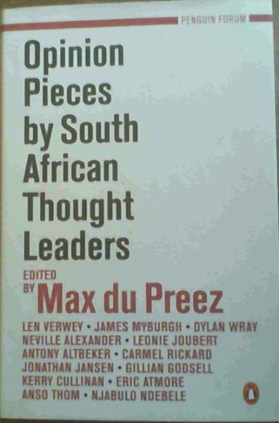 Image for Opinion Pieces by South African Thought Leaders Opinion Pieces by South African Thought Leaders