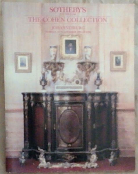 Sotheby's The Cohen Collection, Johannesburg. Tuesday, 11th November 1986, at 8pm