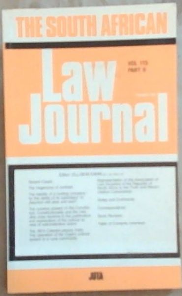 The South African Law Journal: Volume 115, Part 2