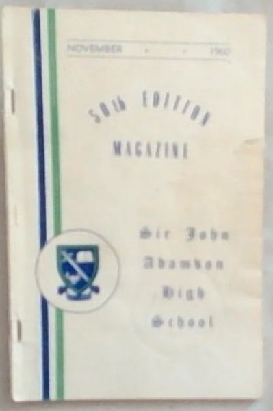 Sir John Adamson High School Magazine, November 1960