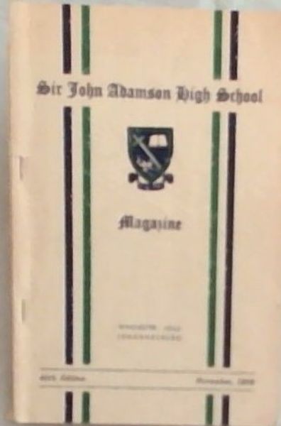 Sir John Adamson High School Magazine, November 1959