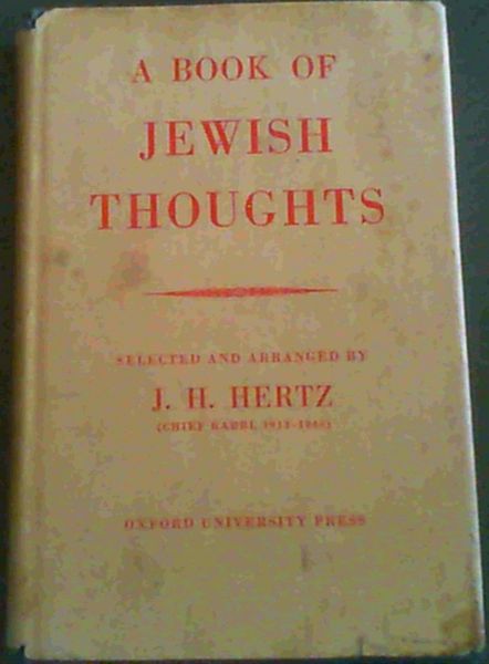 A Book Of Jewish Thoughts