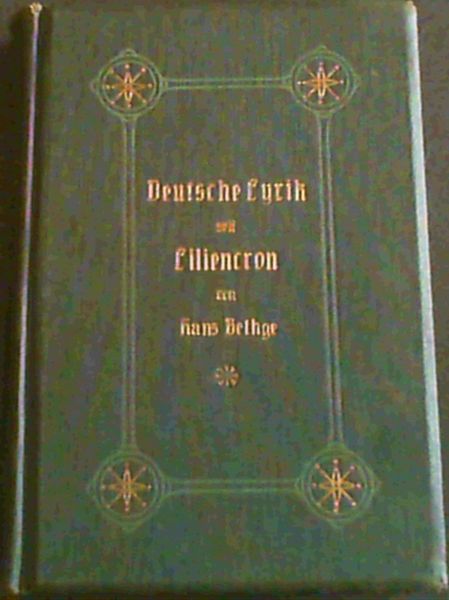 Deutsche Lyrik seit Liliencron