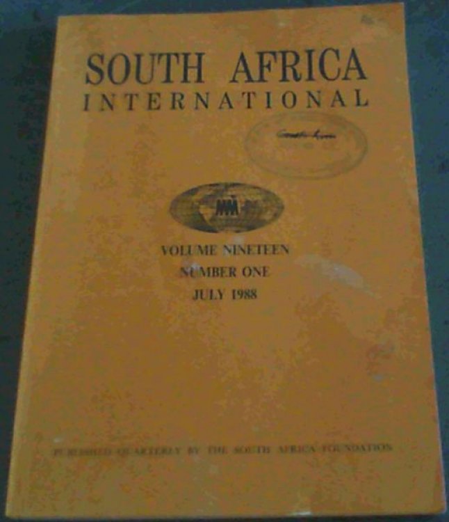 South Africa International : Volume Nineteen Number One July 1988