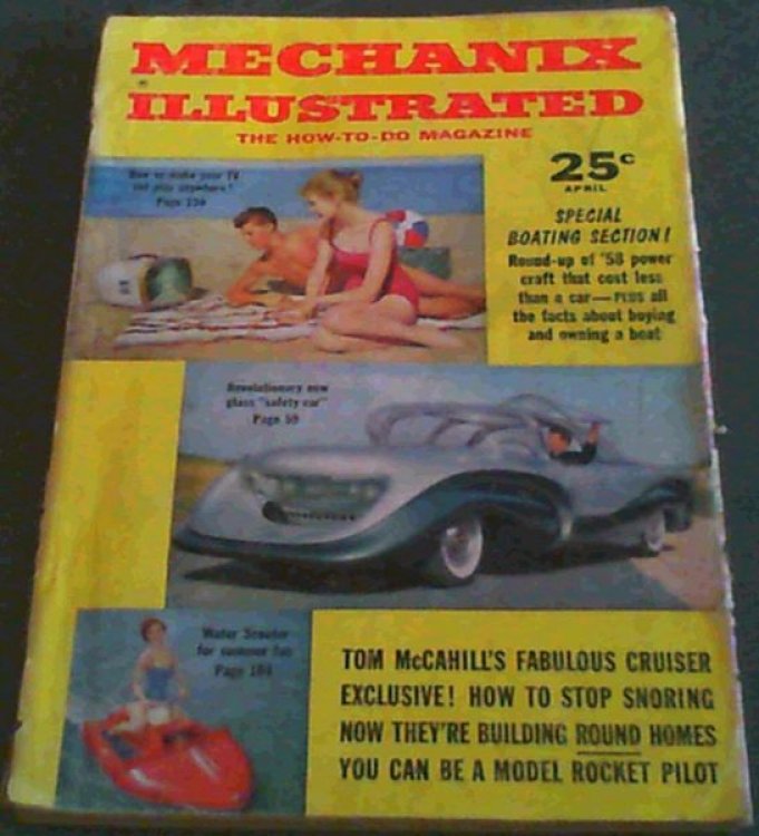 Mechanix Illustrated : The How-to-Do Magazine - April 1958 Vol 54, Number 4