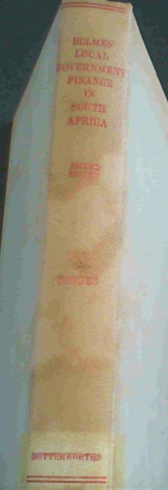 Holmes' Local Government Finance in South Africa