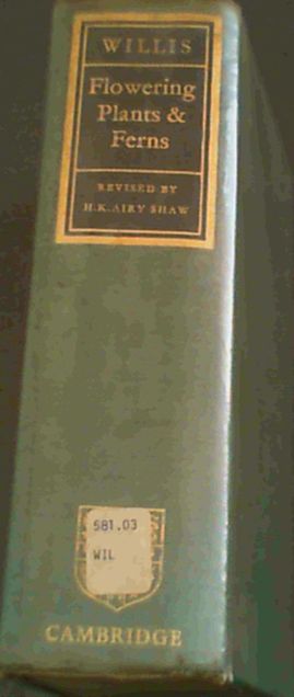 A Dictionary of the Flowering Plants and Ferns