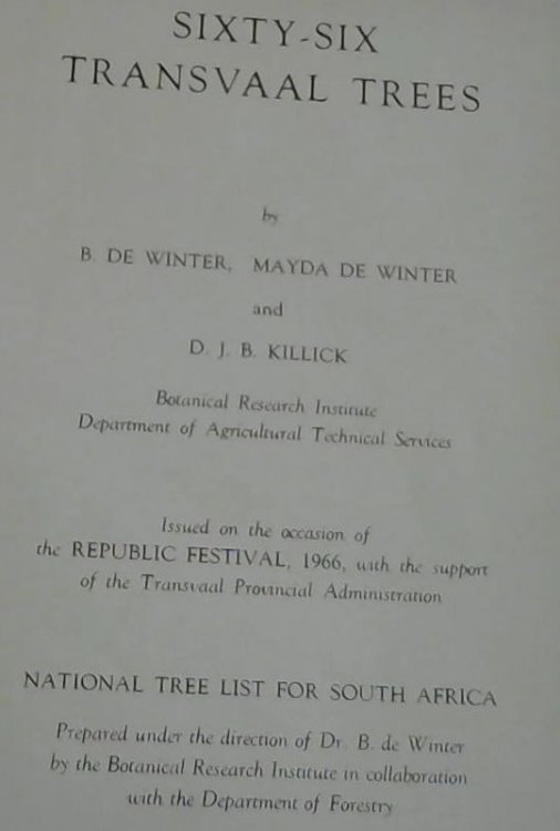 Sixty-six Transvaal Trees